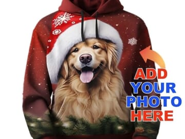 Men's Custom Christmas Hoodie for $9 + $11.03 shipping