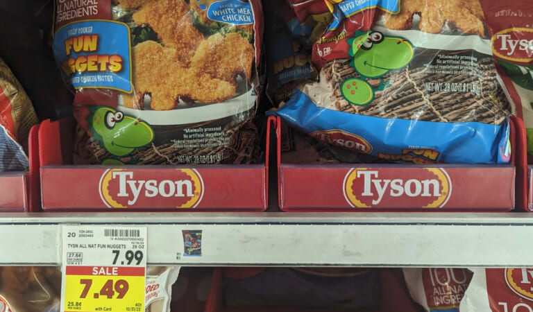 Tyson Nuggets, Tenders or Patties Only $4.99 At Kroger (Regular Price $7.99)