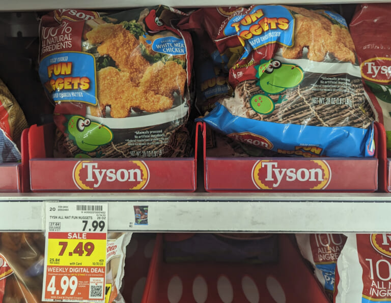 Tyson Nuggets, Tenders or Patties Only $4.99 At Kroger (Regular Price $7.99)