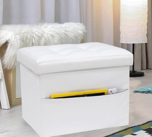 Small Storage Ottoman Foot Rest Stool Short Ottoman Foot Stool $15.59 After Code (Reg. $25.99) – Size 17x13x13-Inches, Various Colors