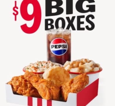 KFC: $9 Big Box Meal Deal!