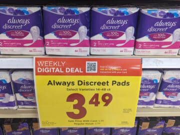 Always Discreet Pads & Liners As Low As FREE At Kroger