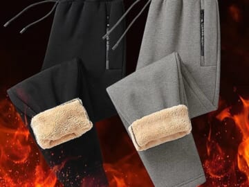 Men's Fleece Joggers for $10 + $7 s&h