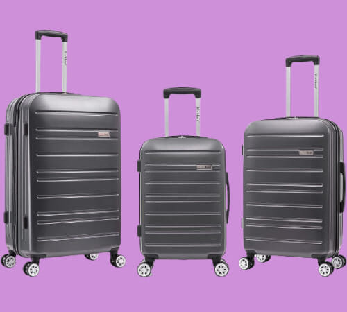 Rockland Irvine Hardside Spinner Wheel 3-Piece Luggage Set $120.75 Shipped Free (Reg. $300) – 19″, 23″, and 27″ – 4 Colors