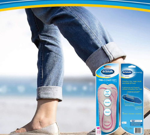 Dr. Scholl’s Tri-Comfort Insoles (Women’s Size 6-10) as low as $5.96 when you buy 3 (Reg. $9) + Free Shipping