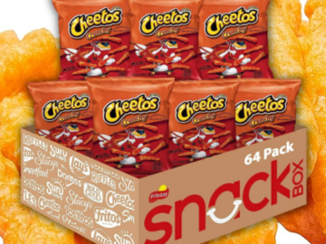 Cheetos 64-Pack Crunchy Cheese Flavored Snacks as low as $25.65 Shipped Free (Reg. $38.36) + Free Shipping – 40¢/2 Oz Bag