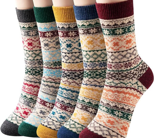 Vintage Wool Socks for Women, 5-Pairs $7.49 After Code (Reg. $14.99) – $1.50/Pair