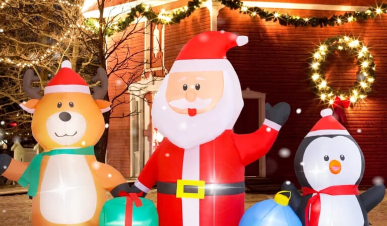 7-Foot Santa, Elk, and Penguin Inflatable for $44 + free shipping