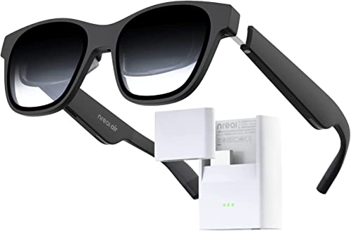 XREAL Air AR Glasses with XREAL Adapter, Formerly Nreal, Compatible with iPhone and Nintendo Switch, Connect to iPhone via Lightning to HDMI Adapt iOS Nintendo Switch Playstation Android SteamOS Xbox