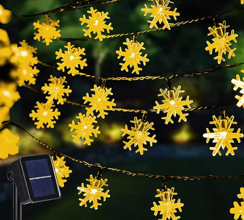 Solar Powered 39FT Outdoor Snowflake Christmas Lights $7.99 After Code (Reg. $15) – FAB Ratings!