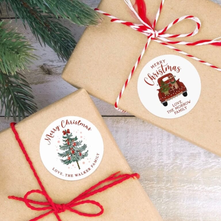 Custom Holiday Gift Stickers