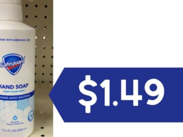 $1.49 Safeguard Liquid Hand Soap at Walgreens