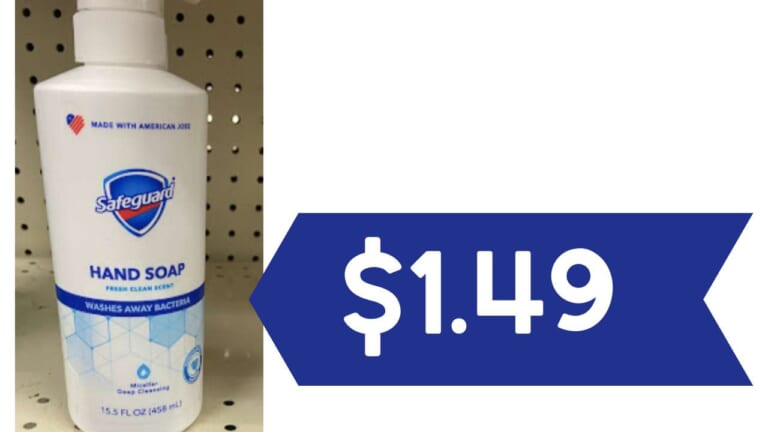 $1.49 Safeguard Liquid Hand Soap at Walgreens