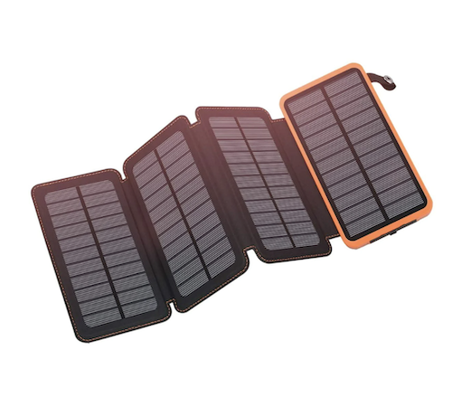 Portable 25,000mAh Power Bank with 4 Foldable Solar Panels only $29.99 shipped (Reg. $100!)