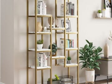 6-Tier Etagere Metal Frame Bookcase for $105 + free shipping