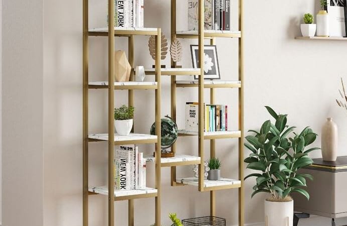 6-Tier Etagere Metal Frame Bookcase for $105 + free shipping