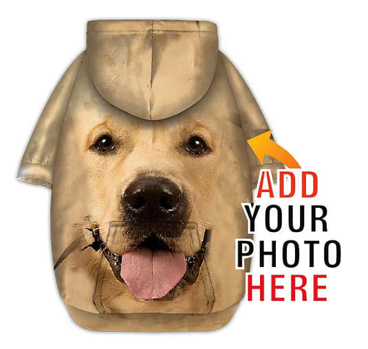 Custom Photo Print Dog or Cat Hoodie for $15 for 2 + free shipping