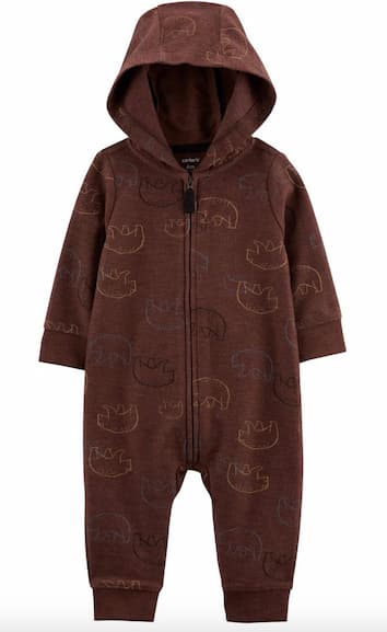 Baby Zip-Up Hooded Jumpsuit