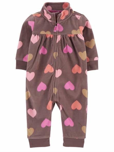 Baby Heart Fleece Jumpsuit