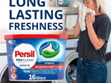 Persil ProClean Discs Original Laundry Detergent, 16-Count as low as $3.53 After Coupon (Reg. $9.79) + Free Shipping – $0.22/Disc