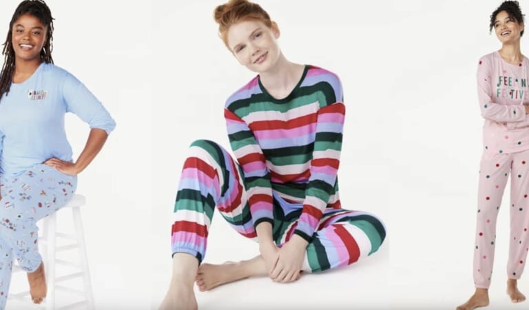 Joyspun Women’s Long Sleeve Pajama Set only $12.98!