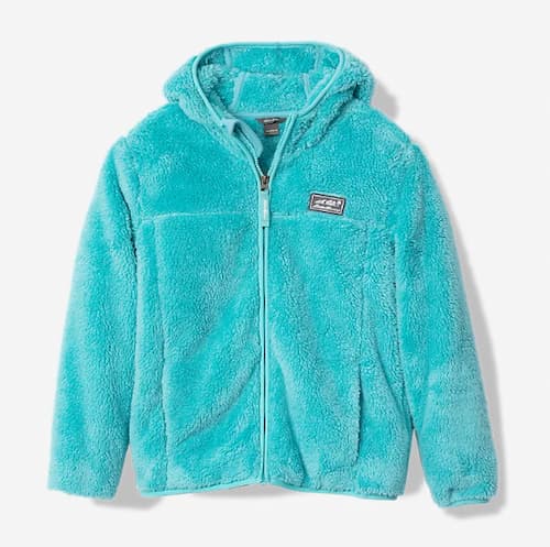 Eddie Bauer Kids' Quest Fleece Plush Hooded Jacket in Aqua