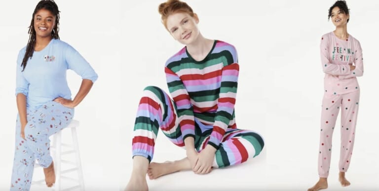 Joyspun Women’s Long Sleeve Pajama Set only $12.98!