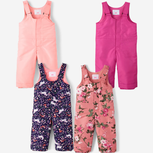 The Children’s Place Toddler Girls Print Snow Overalls from $13.99 (Reg. $40+) – Less 15% off w/ in-store pickup!