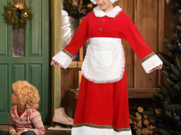 Mrs. Claus Costume 5-Piece Set $35.99 After Coupon + Code (Reg. $100) + Free Shipping –  2 Colors