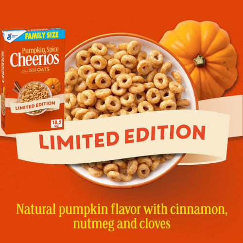 Cheerios Pumpkin Spice Breakfast Cereal, Family Size as low as $3.44 After Coupon (Reg. $5.29) + Free Shipping