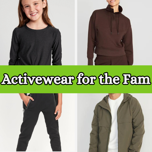 Today Only! Save 50% on Activewear for the Fam from $8.49 (Reg. $16.99)