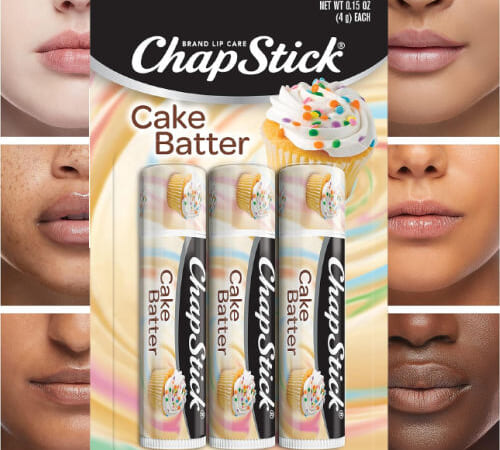 ChapStick Cake Batter Limited Edition Flavored Lip Balm, 3-Pack as low as $3.49 when you buy 4 (Reg. $6) + Free Shipping –  $1.16/Tube