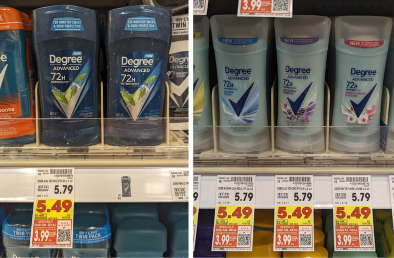 Degree Advanced Deodorant Just $3.49 At Kroger (Regular Price $5.49)