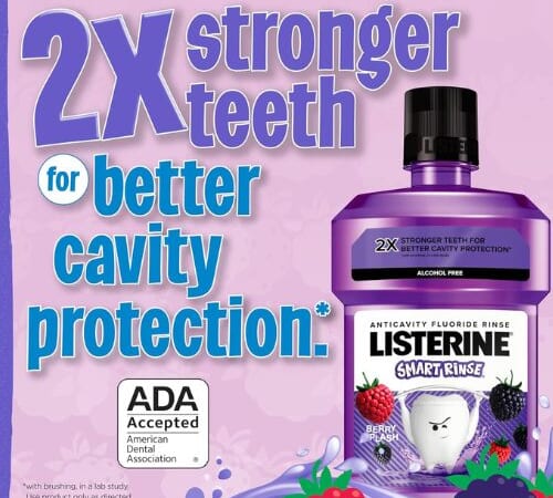 Listerine Smart Rinse Kids’ Mouthwash (Berry Splash) as low as $2.86/Bottle when you buy 4 (Reg. $4.69) + Free Shipping