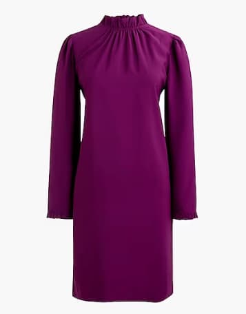 J.Crew Factory Ruffleneck Shift Dress