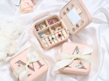 Personalized Initial Jewelry Case $7.99 After Code (Reg. $20)