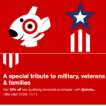 Target Circle Military Appreciation: Get 10% Off Two Qualifying Storewide Purchases!