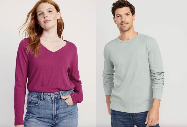 Old Navy: Long Sleeved Tees for the family only $7 today!