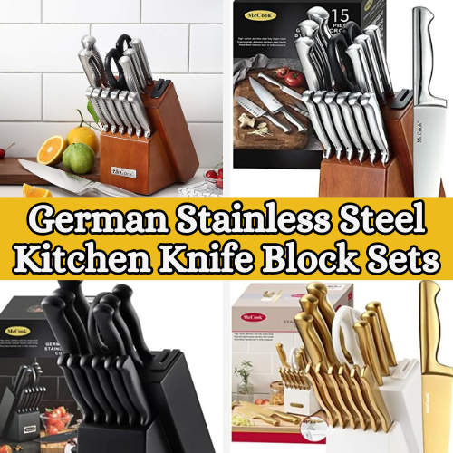 Today Only! German Stainless Steel Kitchen Knife Block Set $47.98 Shipped Free (Reg. $129.99+) – FAB Ratings! 28k+ 4.7/5 Stars!