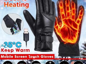 Electric Heated Gloves for $9 + $5 s&h