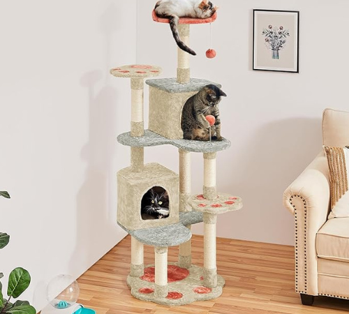 Give your cat the purr-fect spot for both play and relaxation with this Cat Paw-Shaped Play Tower, 65-Inch for just $61.19 After Coupon (Reg. $95.99) + Free Shipping