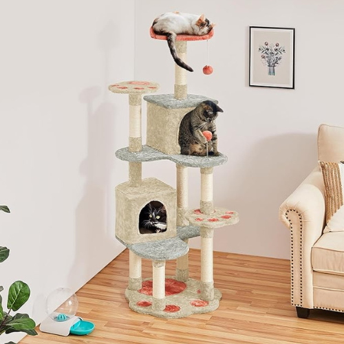 Give your cat the purr-fect spot for both play and relaxation with this Cat Paw-Shaped Play Tower, 65-Inch for just $61.19 After Coupon (Reg. $95.99) + Free Shipping