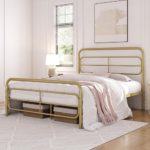 Enjoy both style and convenience in your bedroom with this Queen Metal Platform Bed Frame for just $69.99 After Coupon (Reg. $109.99) + Free Shipping