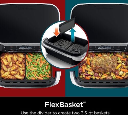 Ninja Foodi 6-in-1 DualZone FlexBasket Air Fryer $99.99 Shipped Free (Reg. $180) – with 7-QT MegaZone & Basket Divider, Lowest price in 30 days