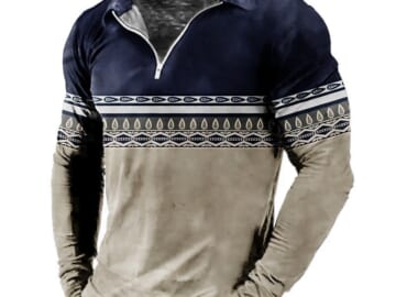 Men's Quarter-Zip Pullover for $8 + $5 shipping