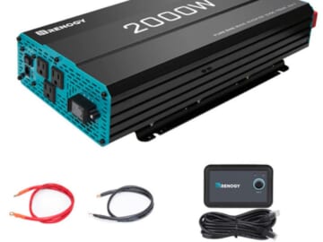 Renogy 2000W 12V Pure Sine Wave Inverter for $250 + free shipping