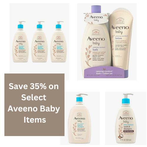 Save 35% on Select Aveeno Baby Items as low as $5.69 After Coupon (Reg. $16.35) + Free Shipping