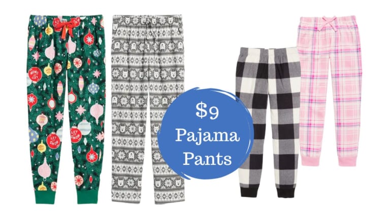 $9 Pajama Pants for Adults & Kids at Old Navy