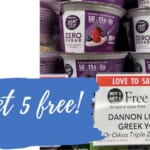 Get 5 FREE Dannon Light + Fit Zero Sugar Yogurt Cups