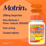 Motrin 225-Count Ibuprofen 200mg Pain Reliever Fever Reducer Tablets as low as $6.19 After Coupon (Reg. $20.24) + Free Shipping. – 3¢/Tablet